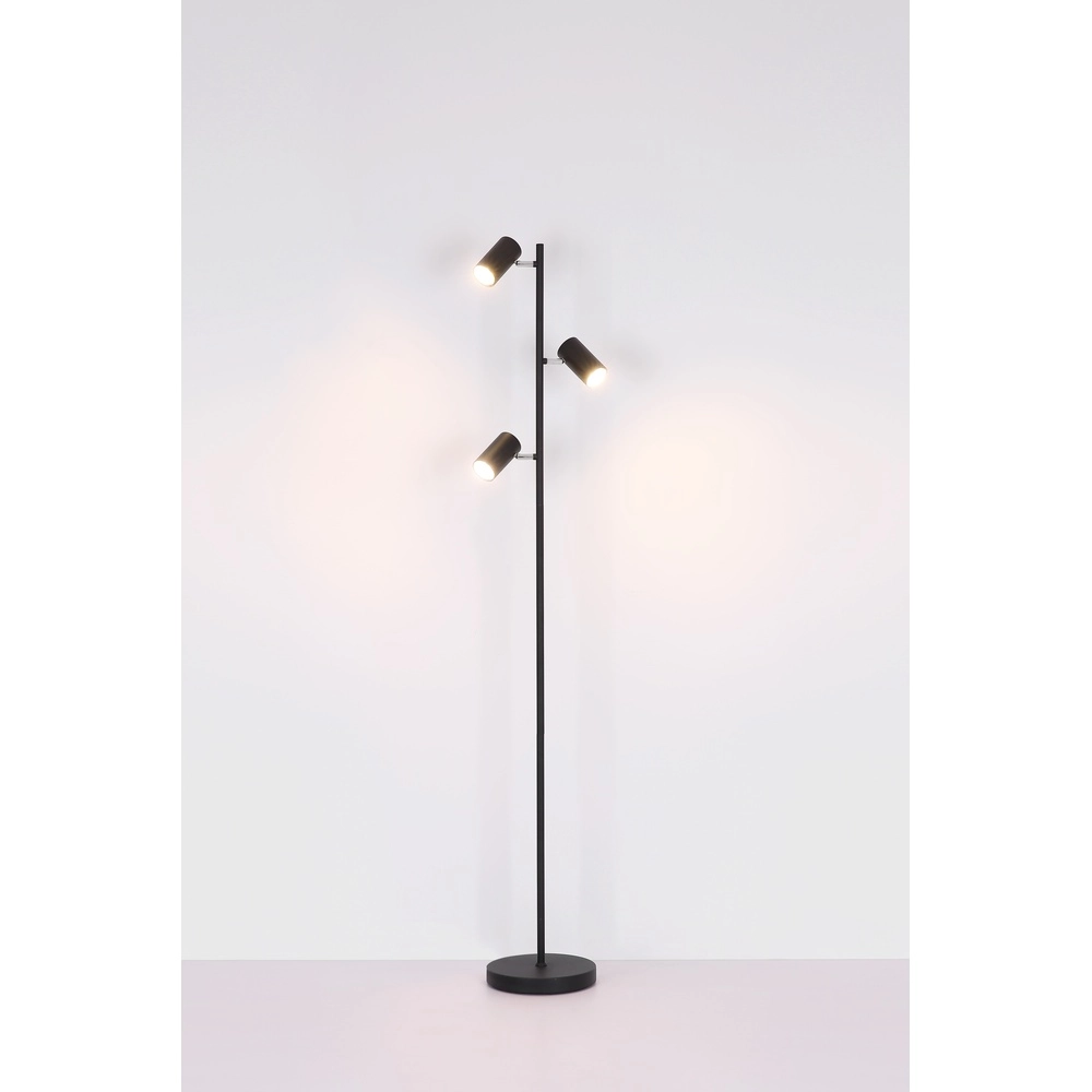 Vloerlamp 3-lichts Robby zwart Globo 9007371419845