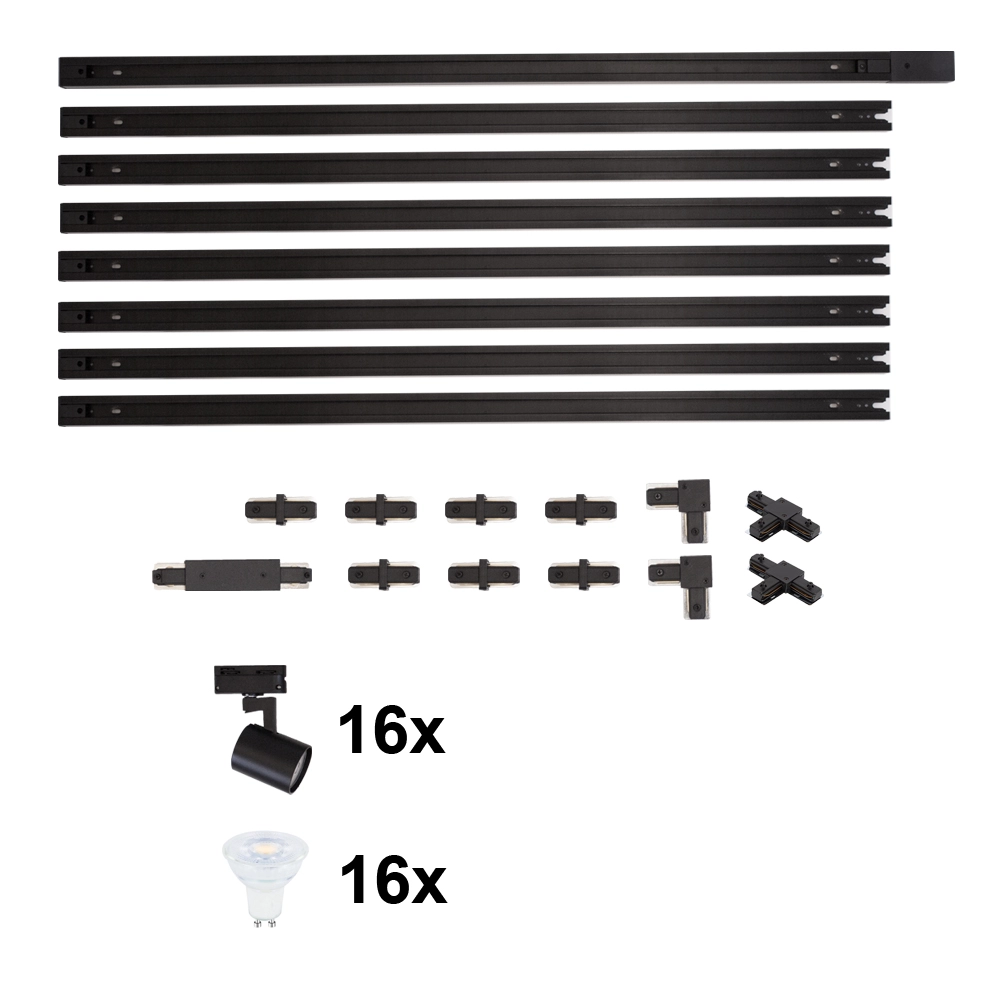 Railset 8 meter Unik met 16 spots