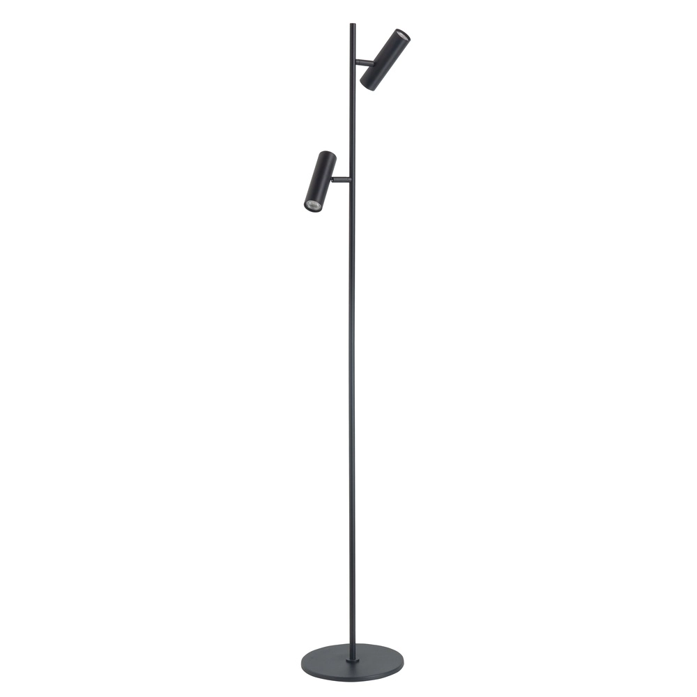 Vloerlamp Trend 2-lichts zwart