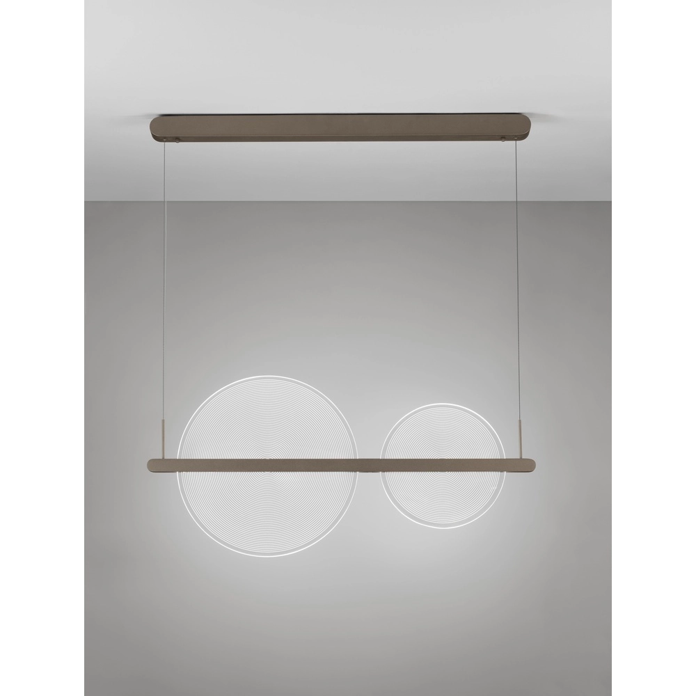 Strakke hanglamp Noah koffie bruin