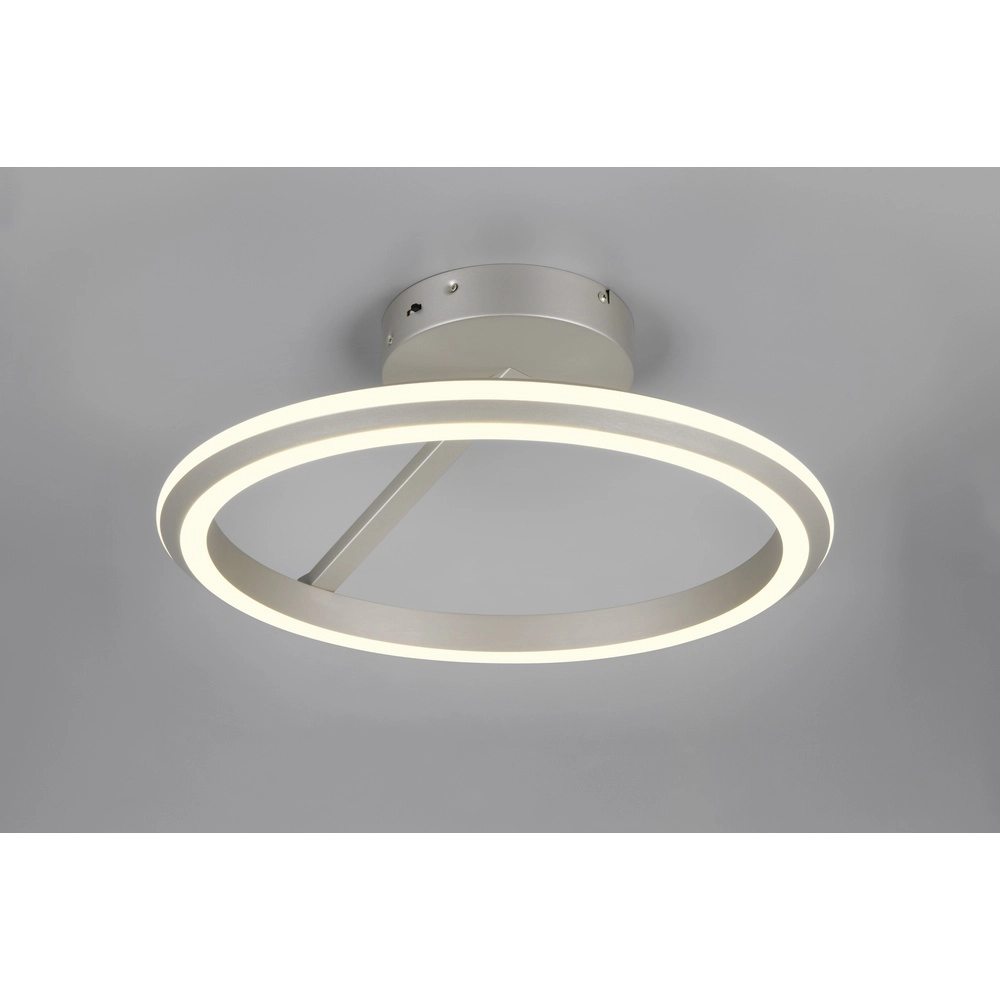 Ronde plafondlamp Amador nikkel Trio 4017807662115