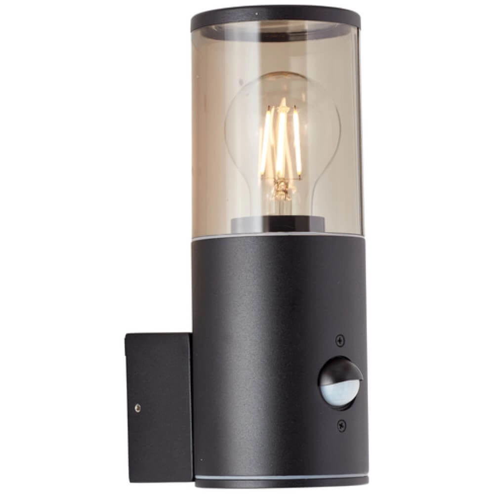 Zwarte buitenlamp Sergioro met sensor
