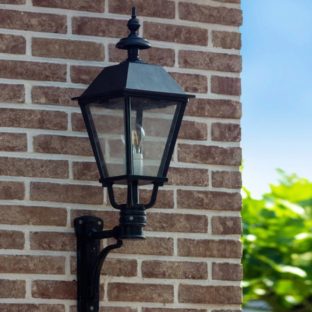 Vierkante wandlamp Bergen nostalgie - zwart KS Verlichting 8714732123143