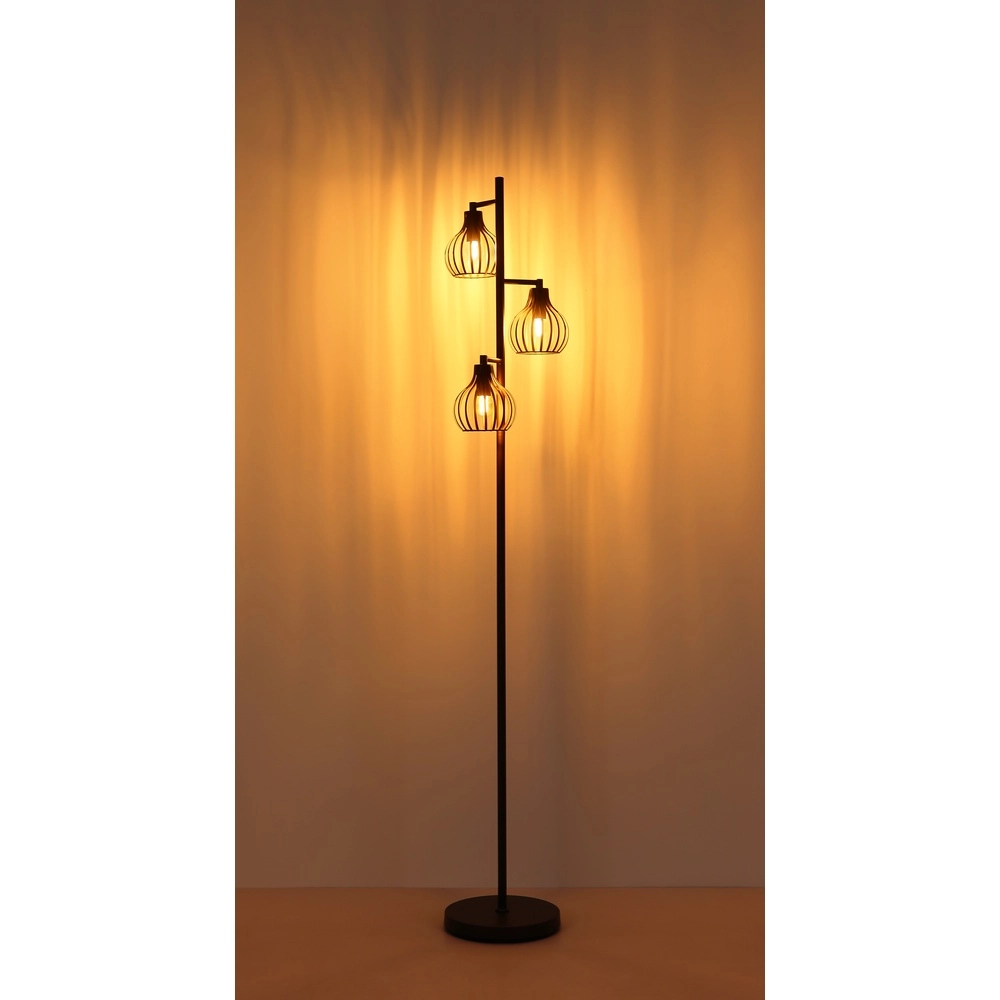 3-lichts vloerlamp Mateo roest bruin Globo 9007371569236