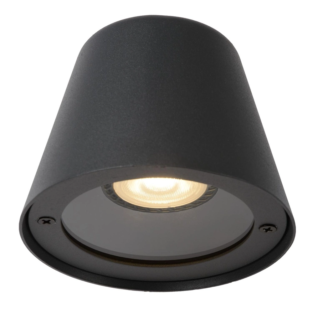 Wandspot Dingo-Led IP44 antraciet Lucide 5411212143815