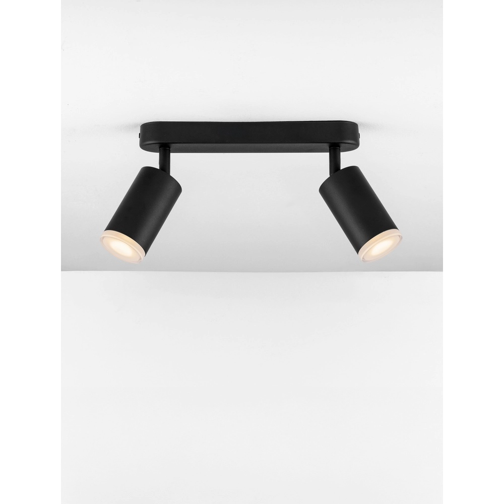 Opbouwspot Mao 2-lichts zwart Opbouwspot Mao 2-lichts zwart