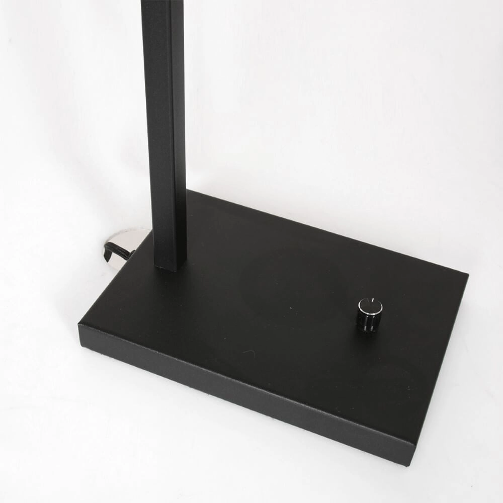 Zwarte tafellamp Lotus met rookglas Steinhauer 8712746167702