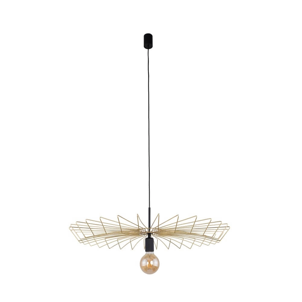 Gouden draadlamp Umbrella Ø 78cm Lyora 5903139887496