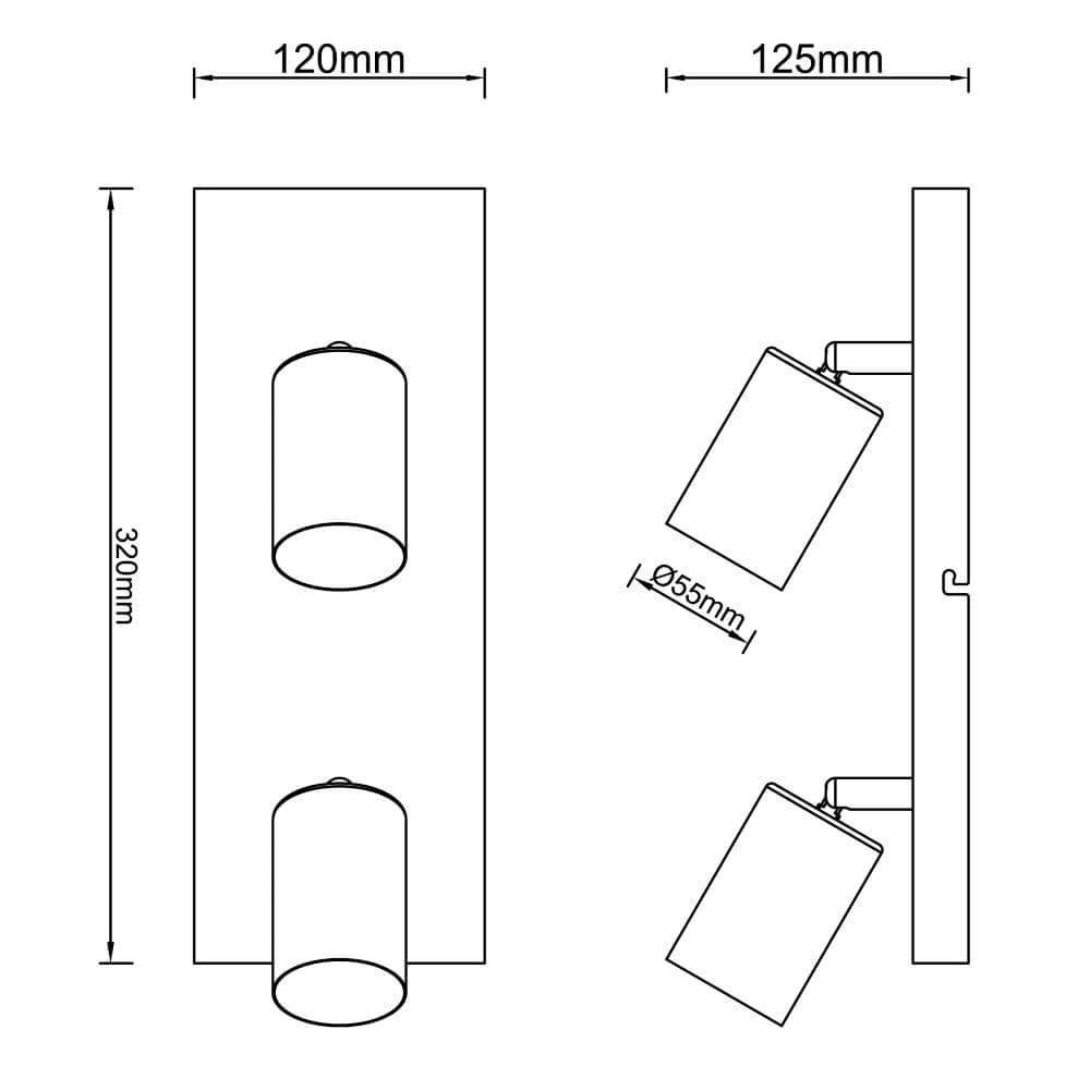 Dubbele plafondspot Jello Brilliant 4004353409370