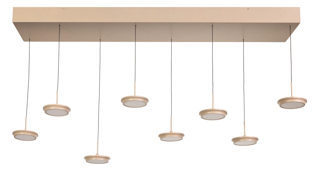 Moderne 8-lichts hanglamp Desiree zand
