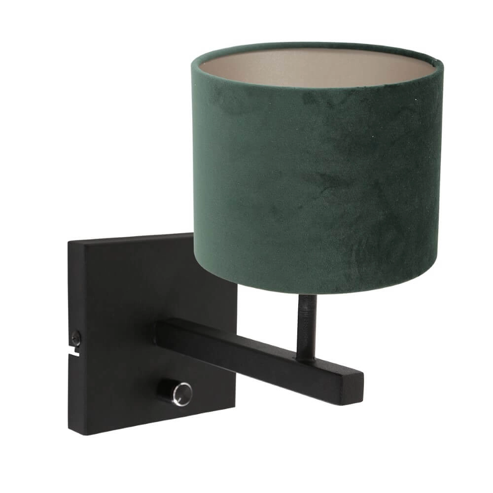 Schemerlamp Stanger met groen velours Schemerlamp Stanger met groen velours