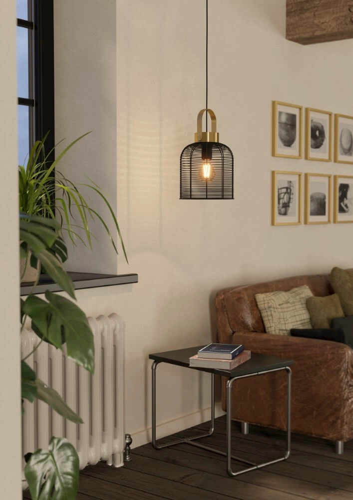 Draadlamp Roundham Ø 22cm - zwart met goud Eglo 9002759439637