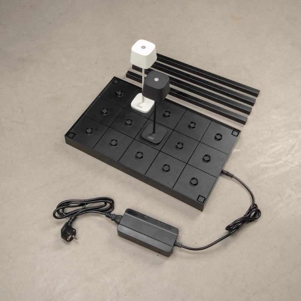 Zwart Oplaadpaneel voor 15 tafellampjes KonstSmide 7318307836752