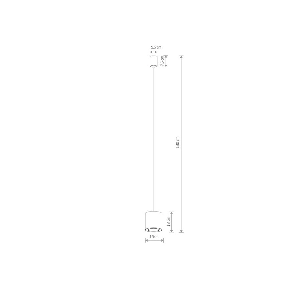 Moderne hanglamp Point Duo grijs Ø 13cm Lyora 5903139115131