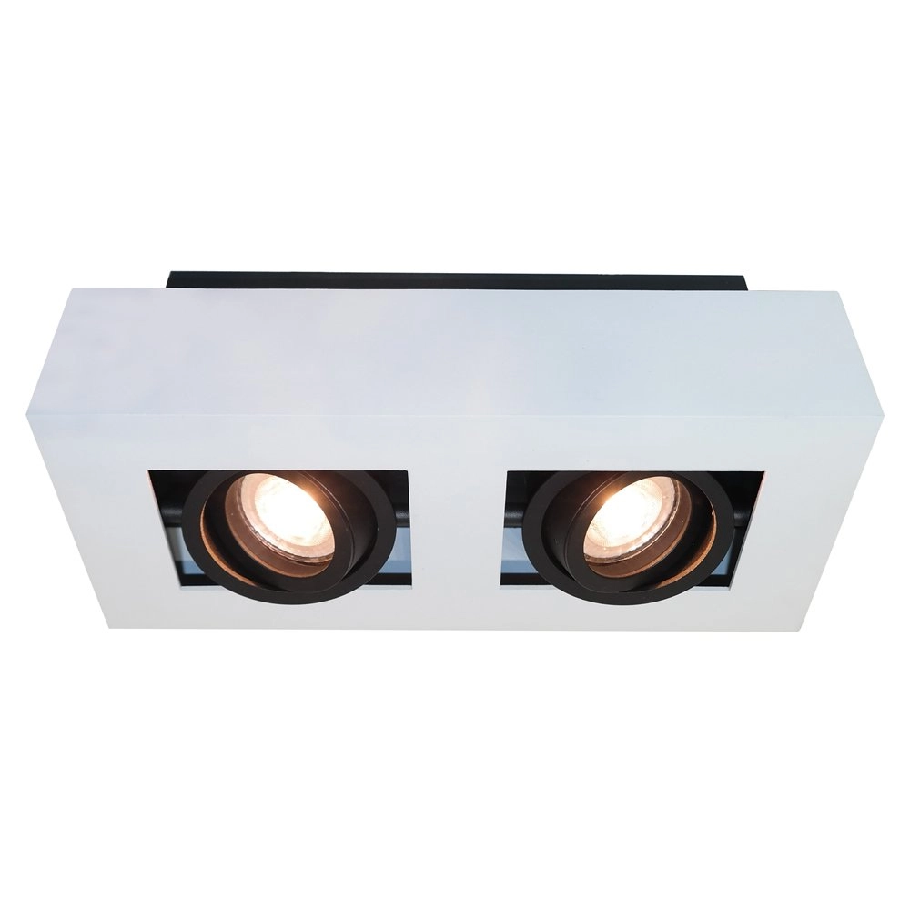 Dubbele opbouwspot Bosco Wit Dubbele opbouwspot Bosco Wit