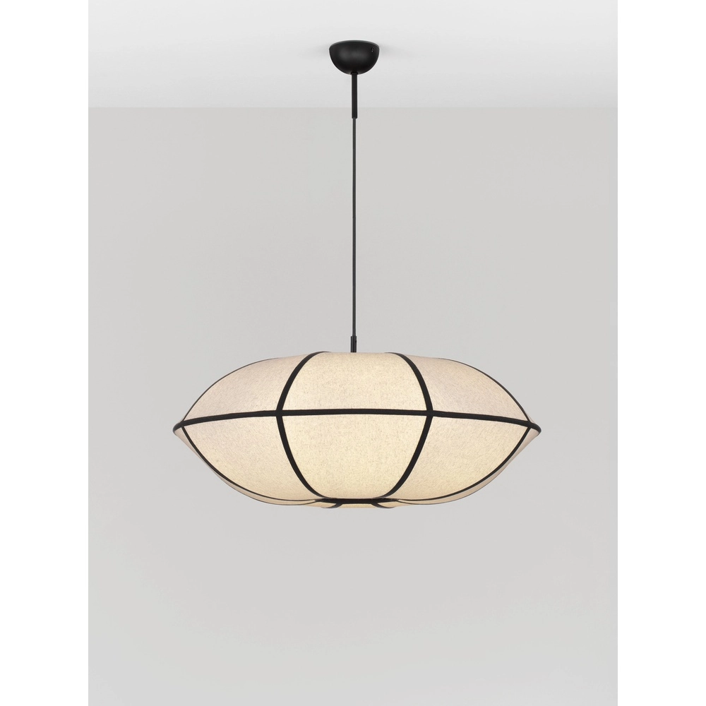 Hanglamp Brera zwart met wit Ø 70cm Lyora 5212017493576