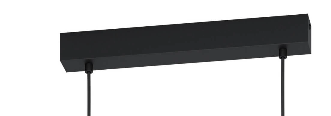 Strakke eetkamer hanglamp Hornwood 1 3-lichts zwart met wit Eglo 9002759434267