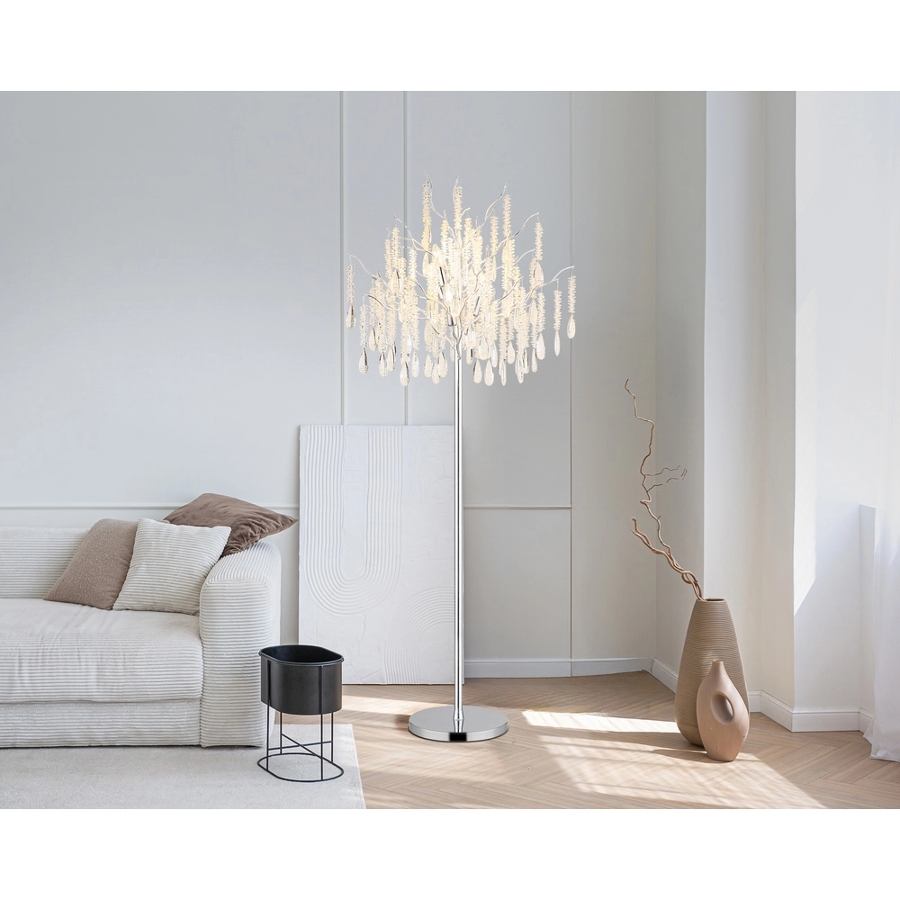 Vloerlamp Kinga zilvergrijs Ø 55cm Globo 9007371570010