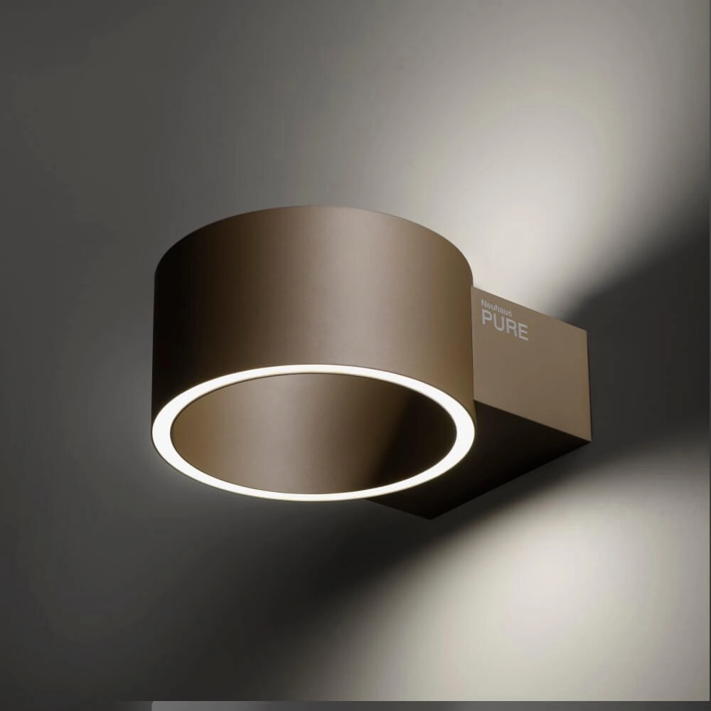 Wandlamp Pure Clipse brons 19,7cm Paul Neuhaus 4012248384091
