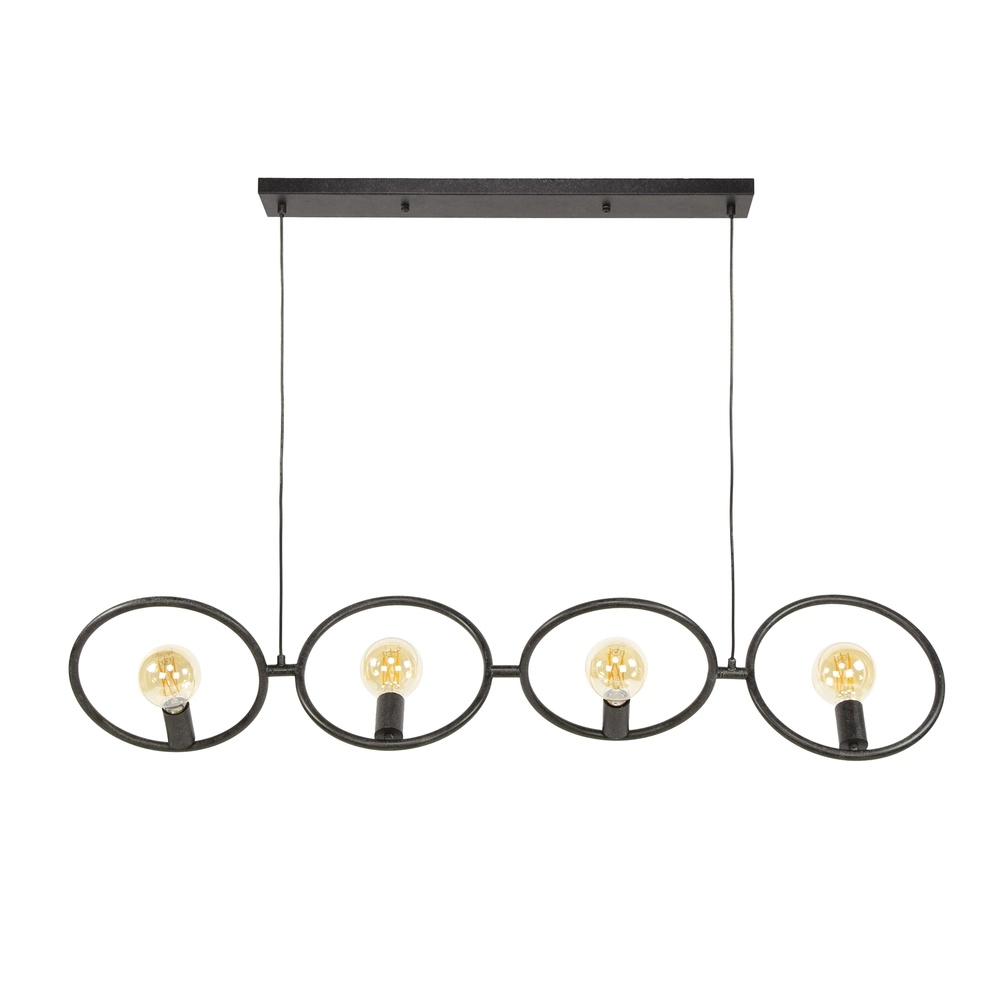 Design hanglamp Loop zwart - 4x E27 Lyora 8716803511057