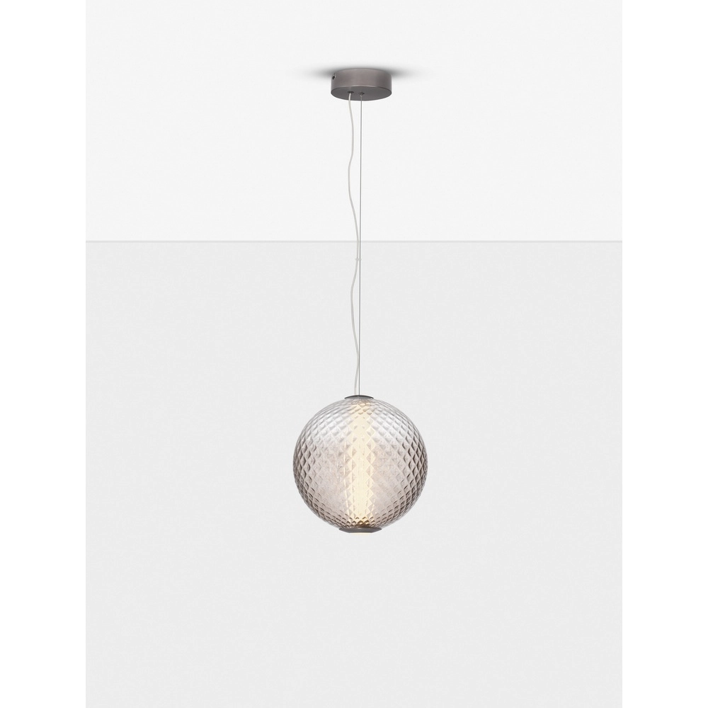 Hanglamp Aora bol bruin glas