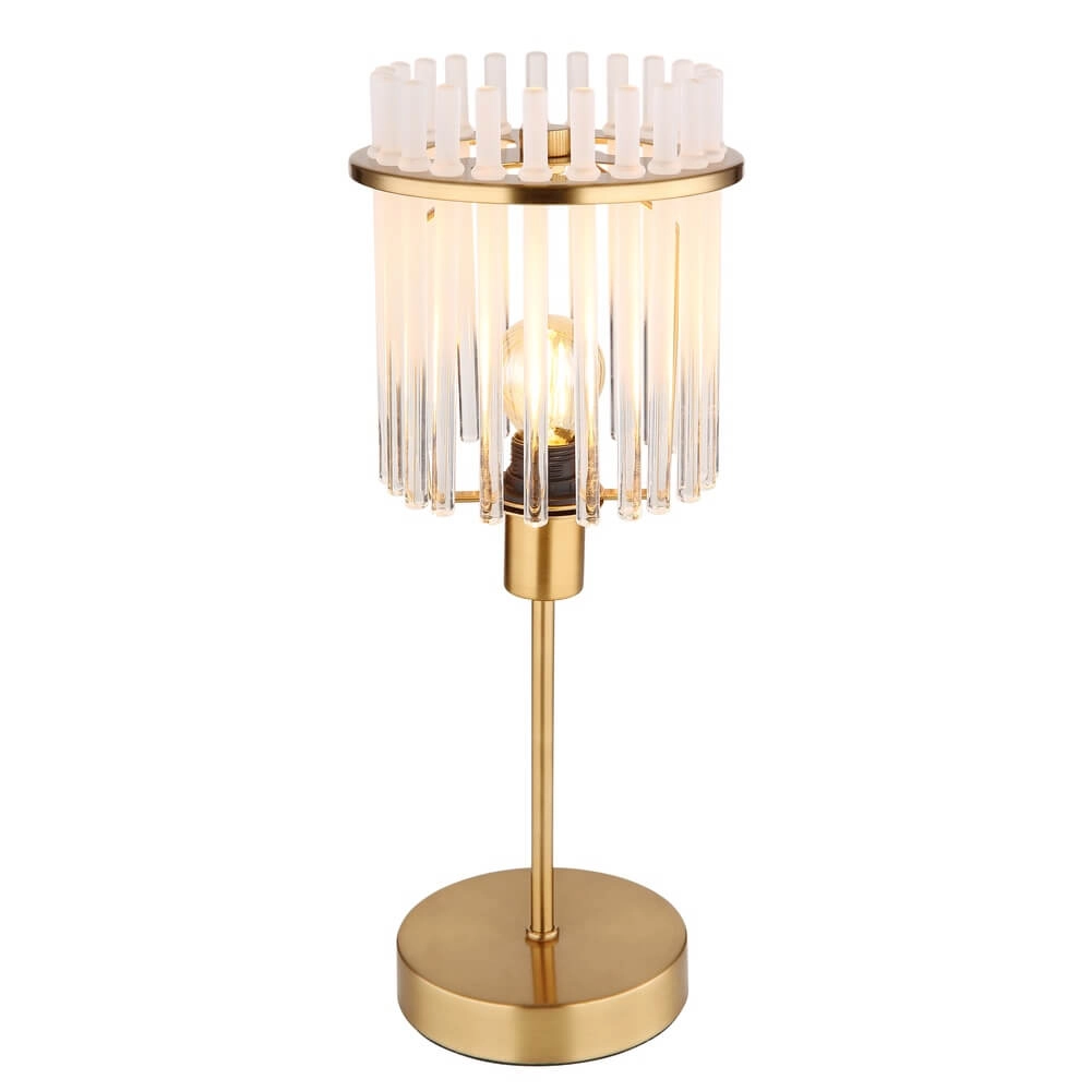 Gouden tafellamp Gorley met glas Ø 15cm