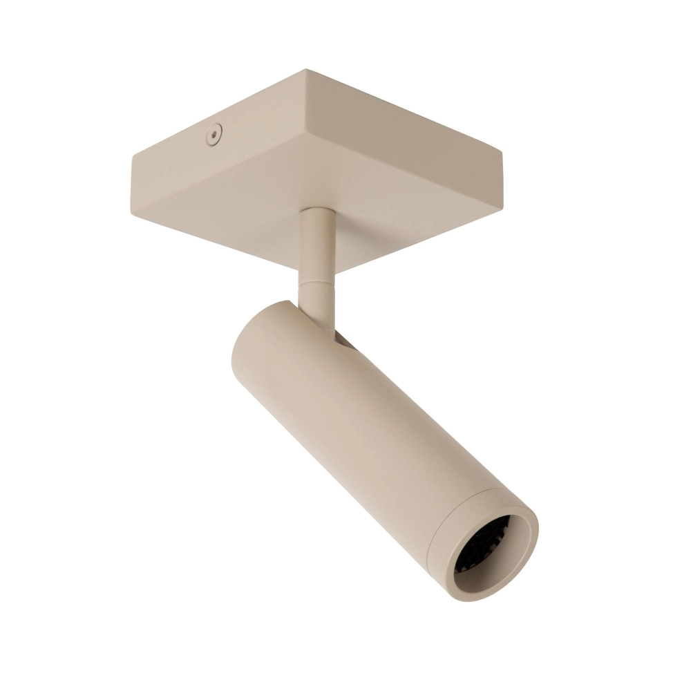 Strakke plafondlamp Grado zand bruin