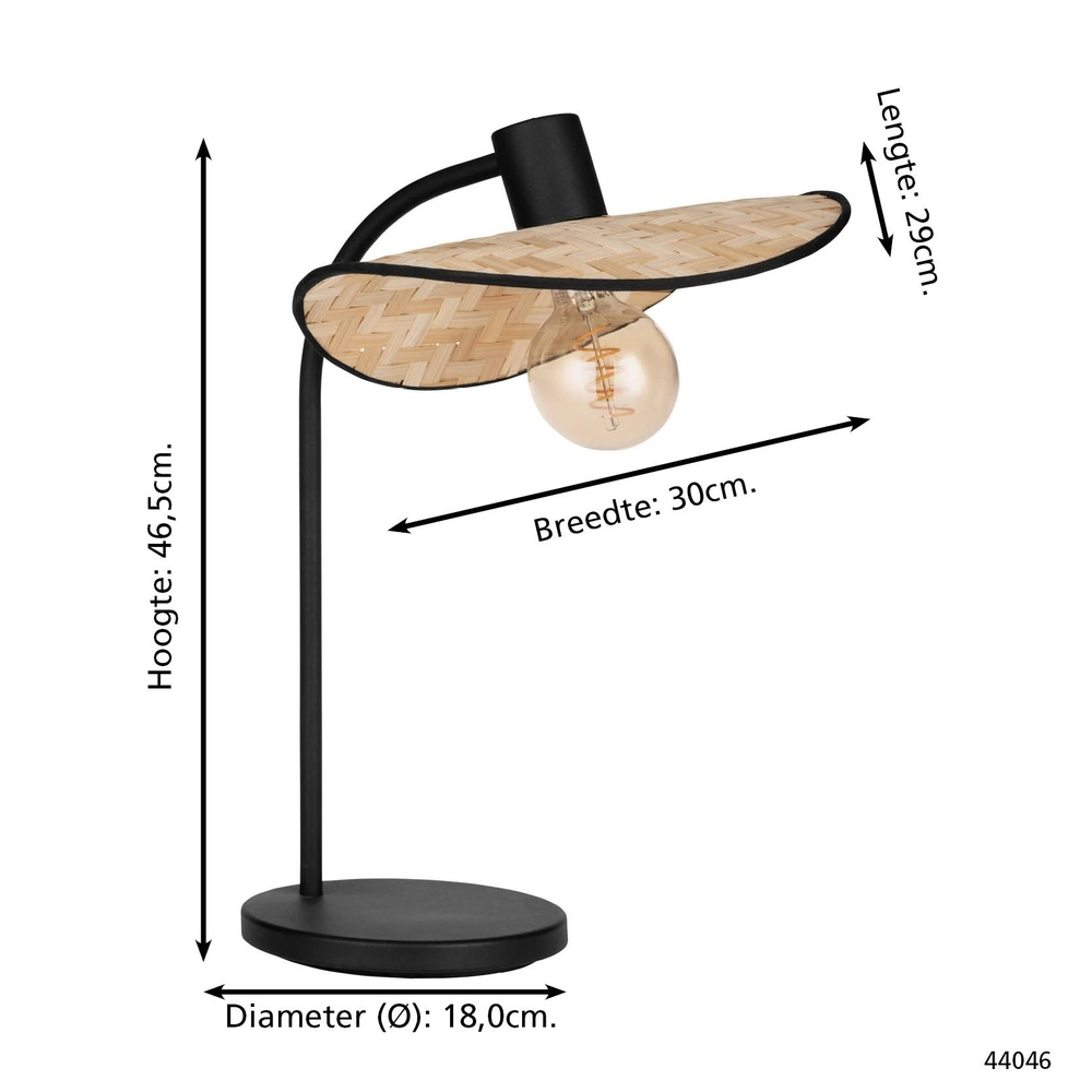 Rotan bureaulamp Marywell Eglo 9002759440466