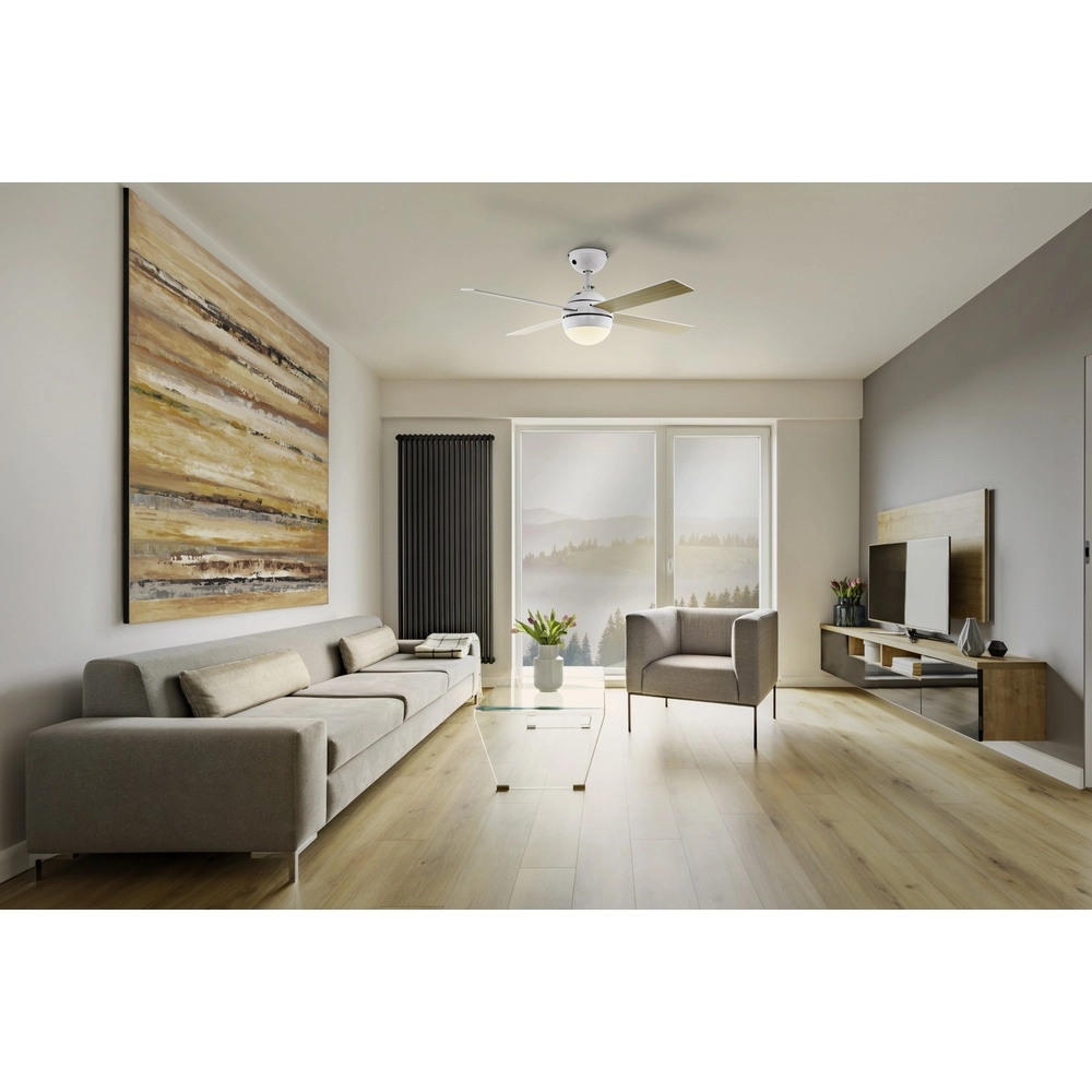 Ventilator Fan wit en hout met lamp Eglo 9008420560365