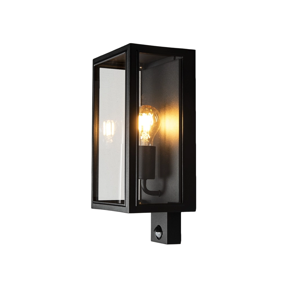 Wandlamp Carpi zwart met sensor