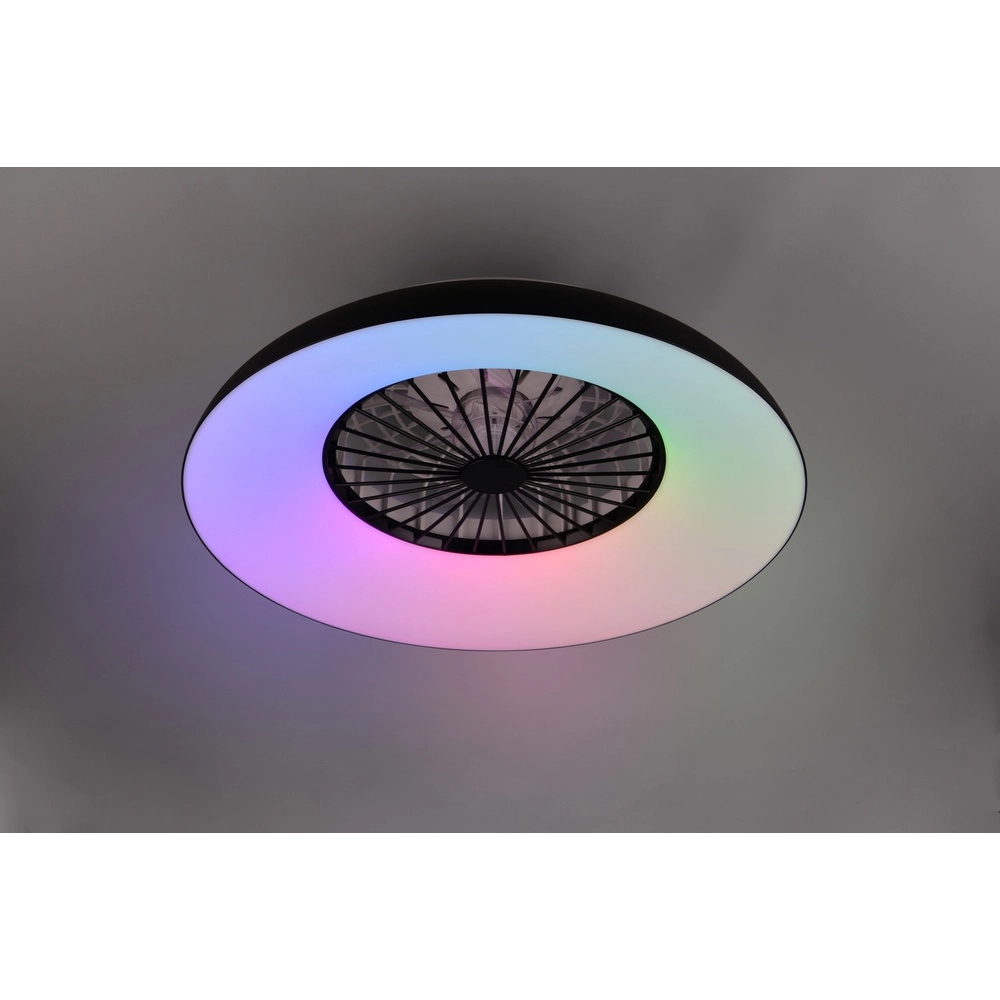 Design ventilator Svaerholt zwart Ø 60cm met RGB functie