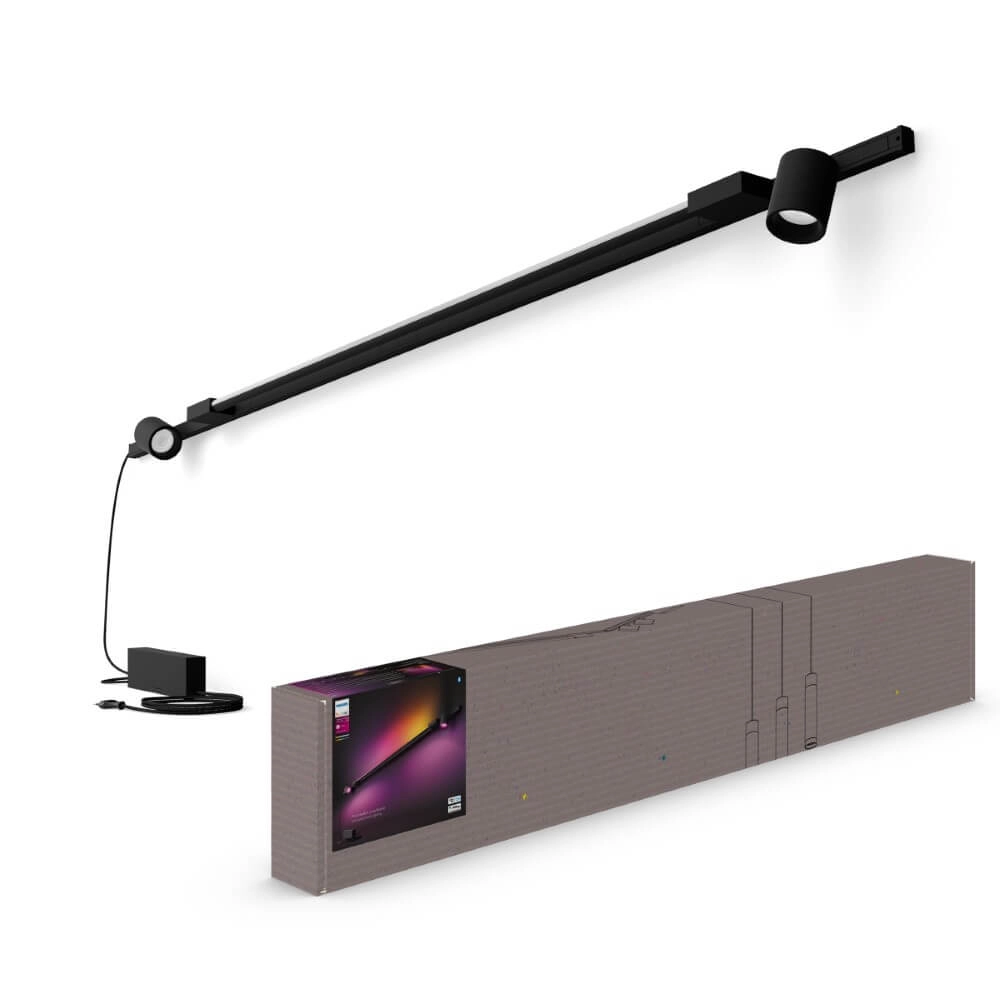 Hue Perifo - White and color set van 2 wandspots en gradient zwart Philips 8719514407886
