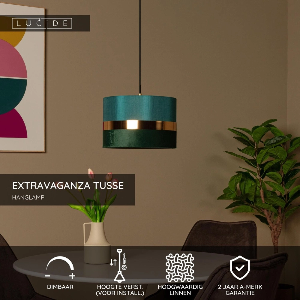 Design hanglamp Extravaganza Tusse groen Lucide 5411212105615