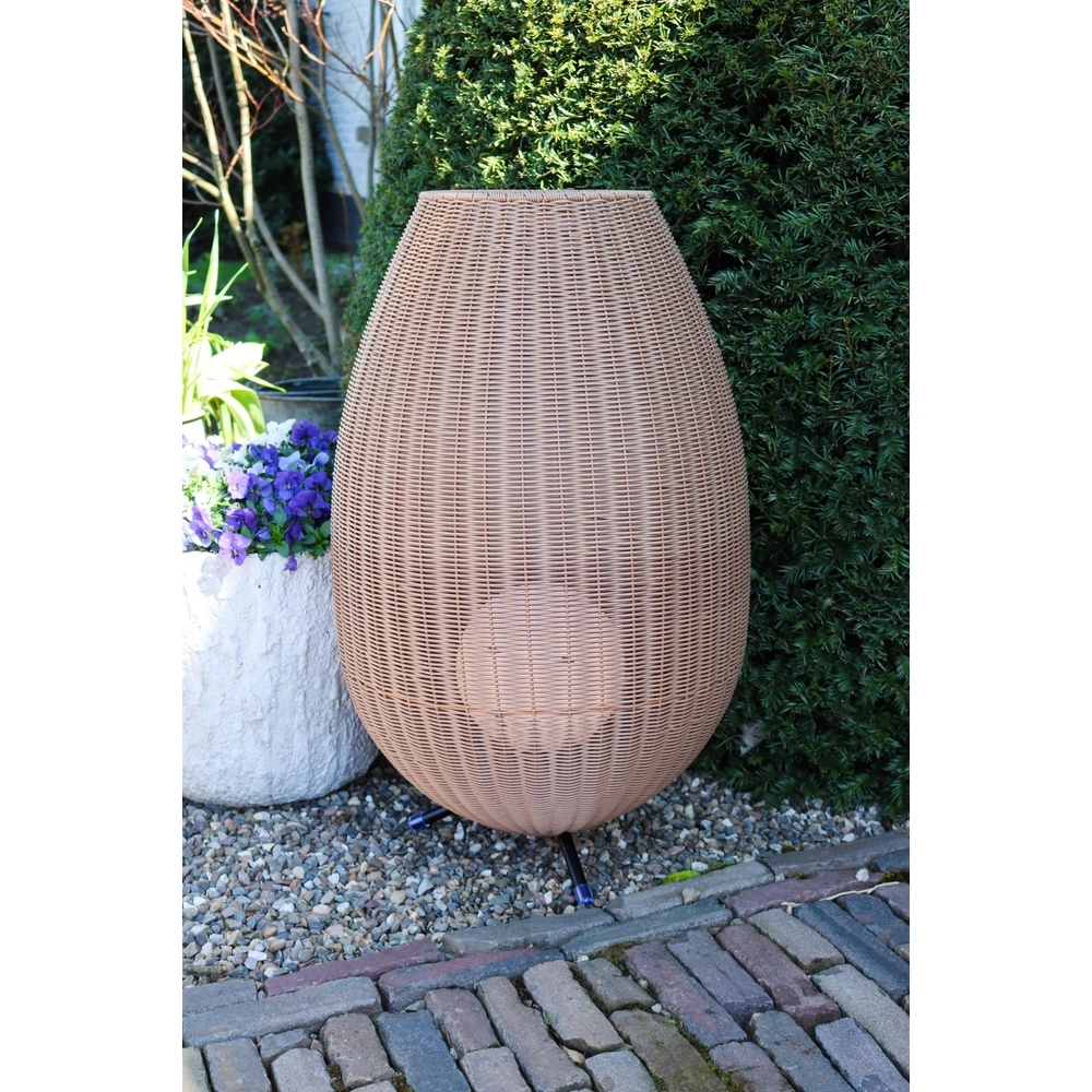 Tafellamp Colin Ip44 oplaadbaar rotan Lucide 5411212031877