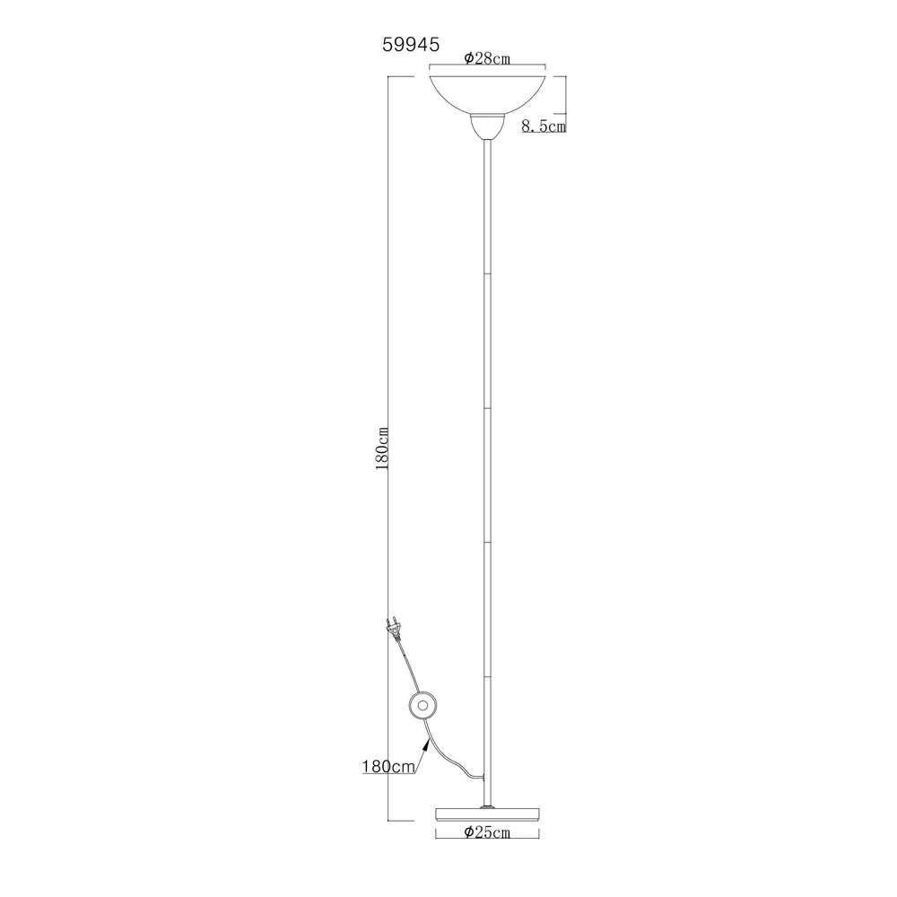 Vloerlamp Lima nikkel Globo 9007371453344