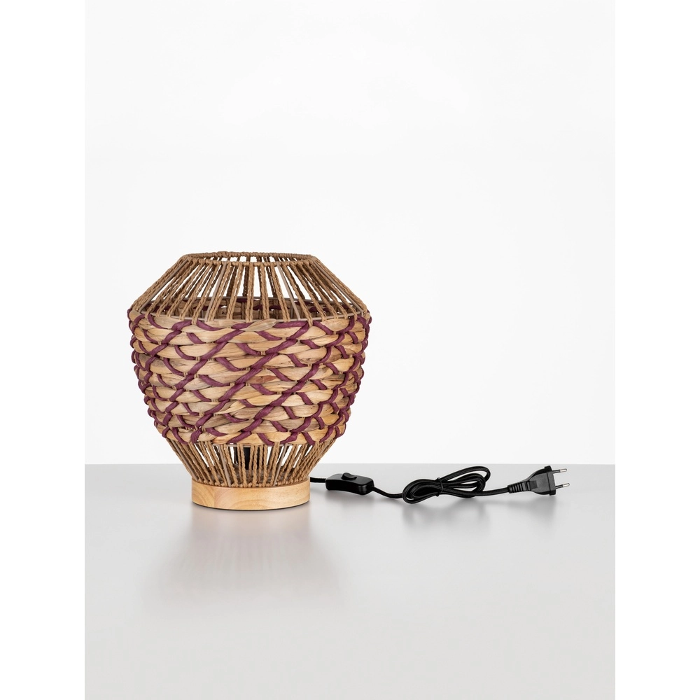 Table lamp Mapi Ø 29cm red with brown Lyora 5212017477507