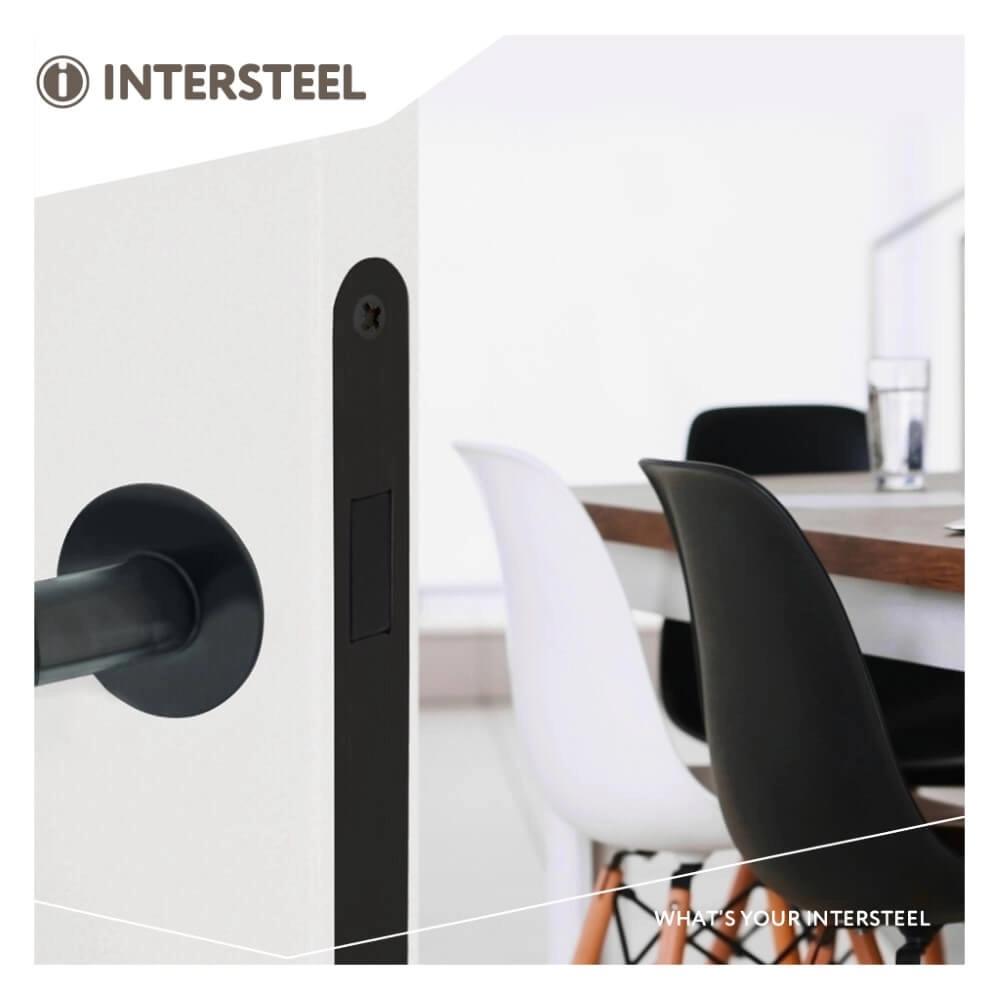 Slotkast toilet 63/8 Domus magneet zwart afgerond Intersteel 8714186463260