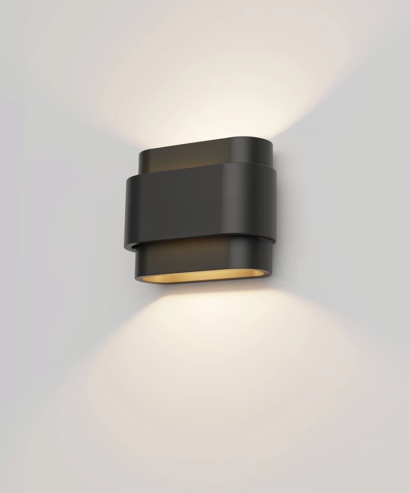 Unieke wandlamp Metz zwart