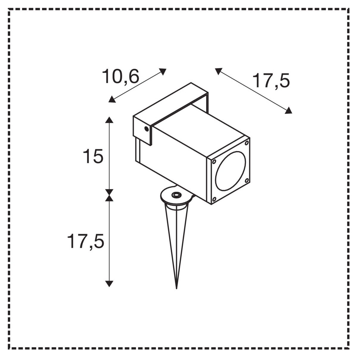Strakke prikspot Theo Bracket SLV 4024163248020