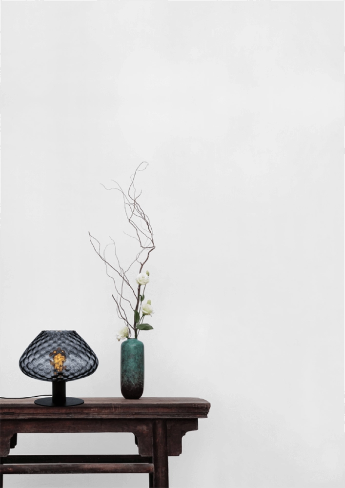 Tafellamp Porto met Blossom smoke glas Masterlight 8718121271378