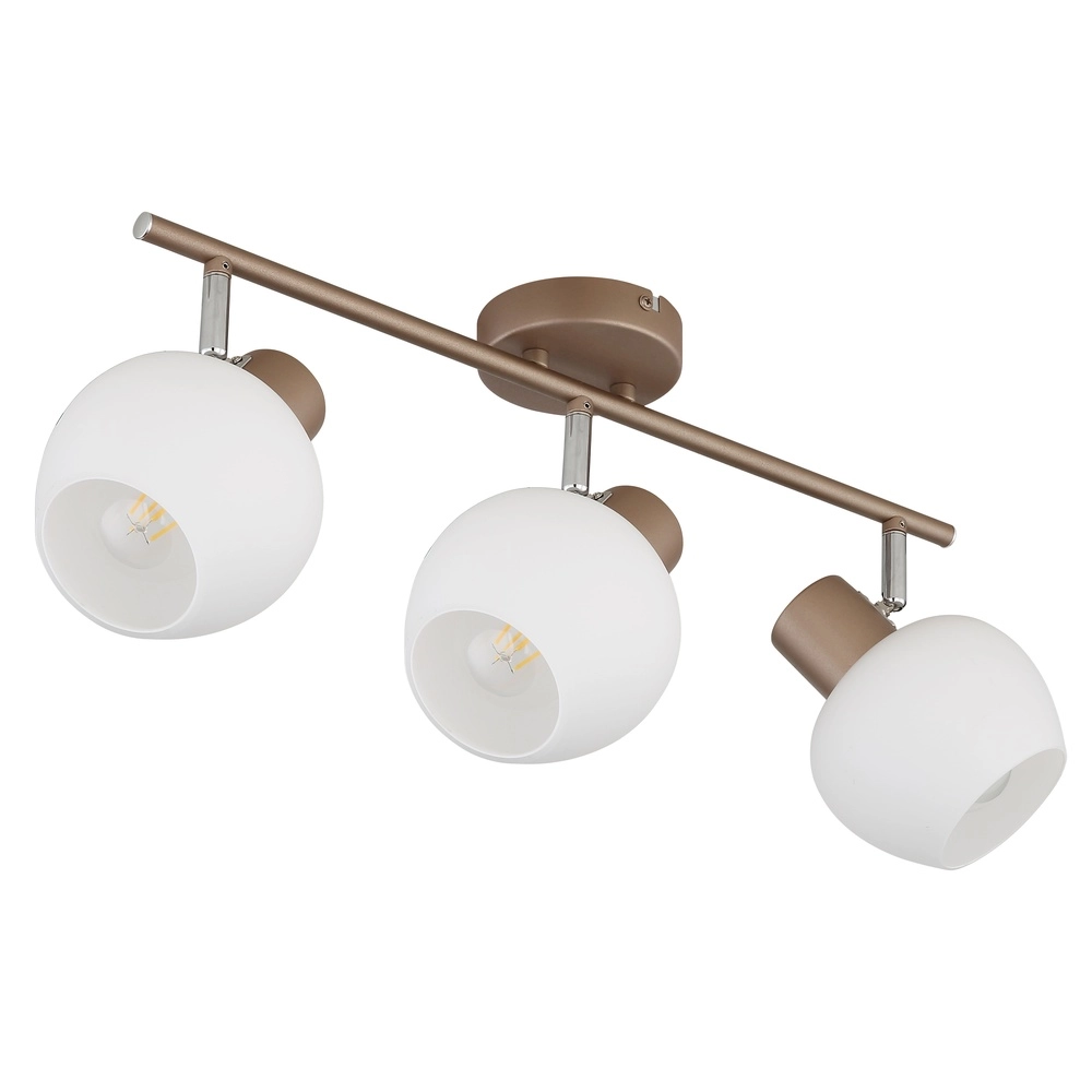 Plafondlamp Eileen 3-lichts koffie bruin Globo 9007371592562