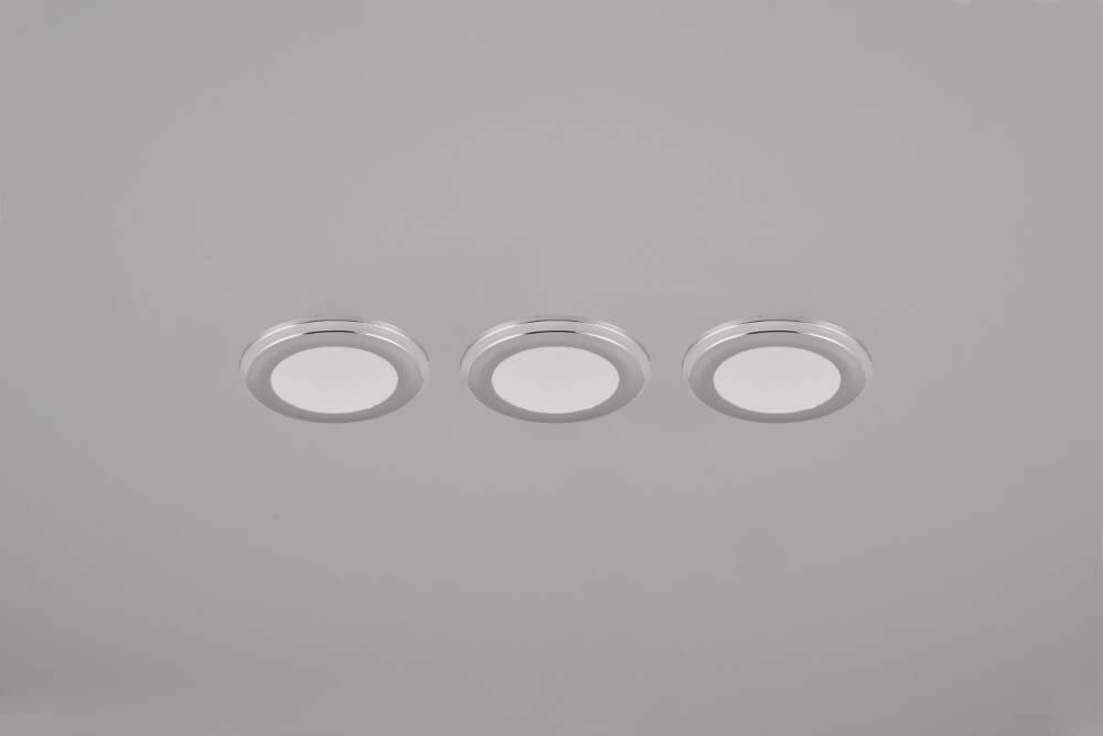 Inbouwspots Argus chroom set van 3 Trio 4017807574470