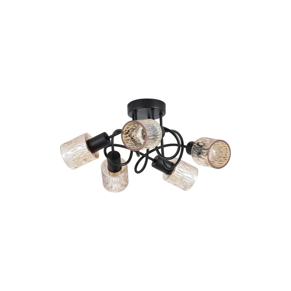Plafondlamp Knot zwart 3-lichts Searchlight 5053423301952