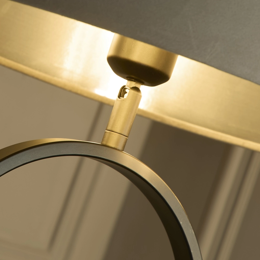 Vloerlamp Modish zwart met taupe kap Searchlight 5053423307589