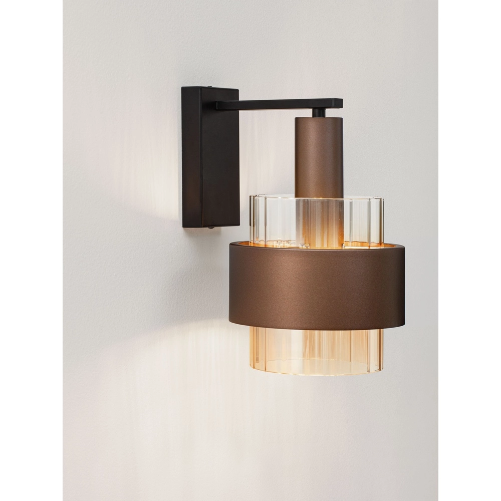 Moderne wandlamp Serena koffie bruin Lyora 5212063501201