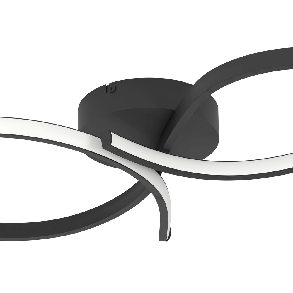 Moderne led plafondlamp Serpins 60cm - zwart Eglo 9008606313655