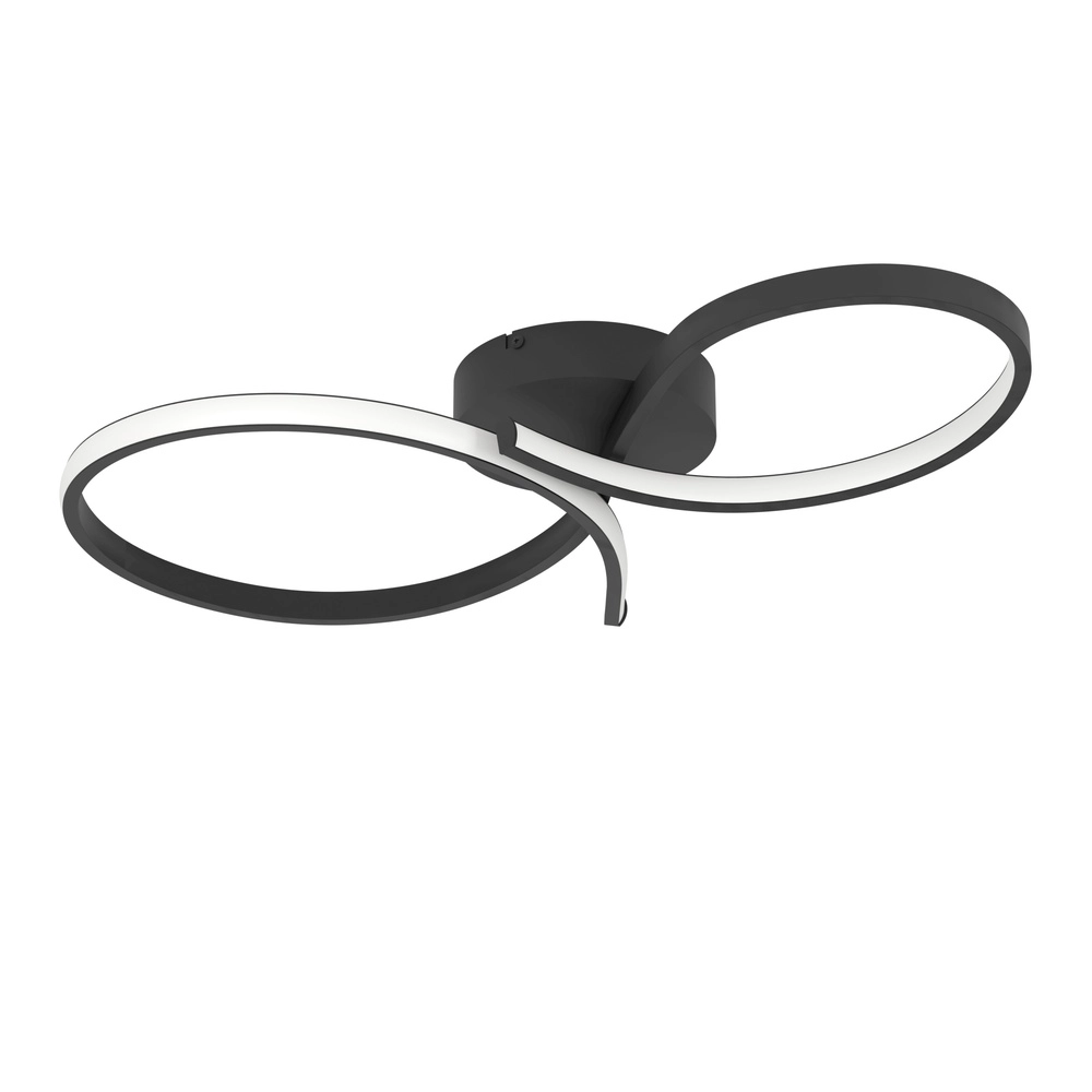 Moderne led plafondlamp Serpins 60cm - zwart