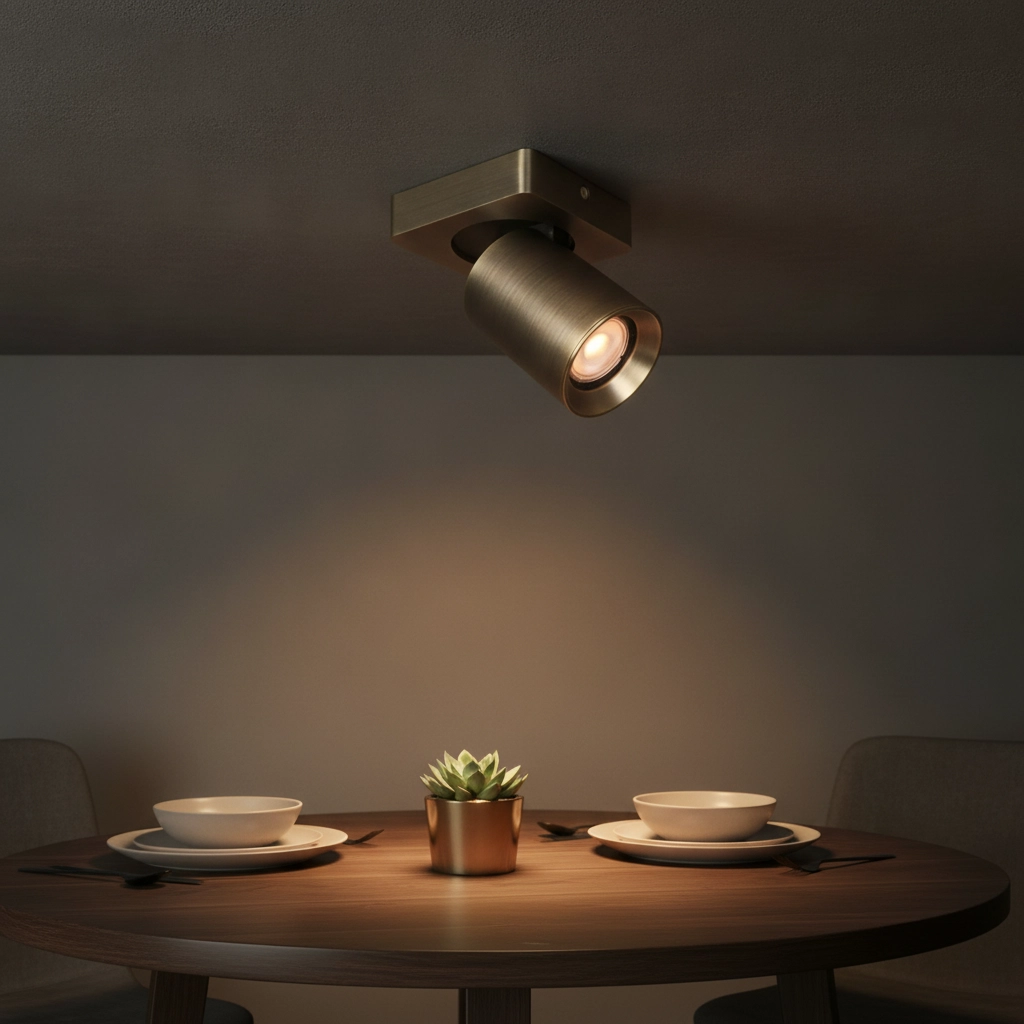 Plafondlamp Megano 1-lichts antiek brons