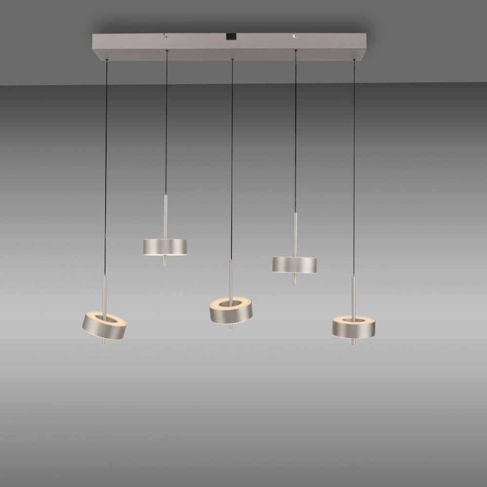 5-lichts hanglamp Q-Rotate aluminium modern Paul Neuhaus 4012248383186