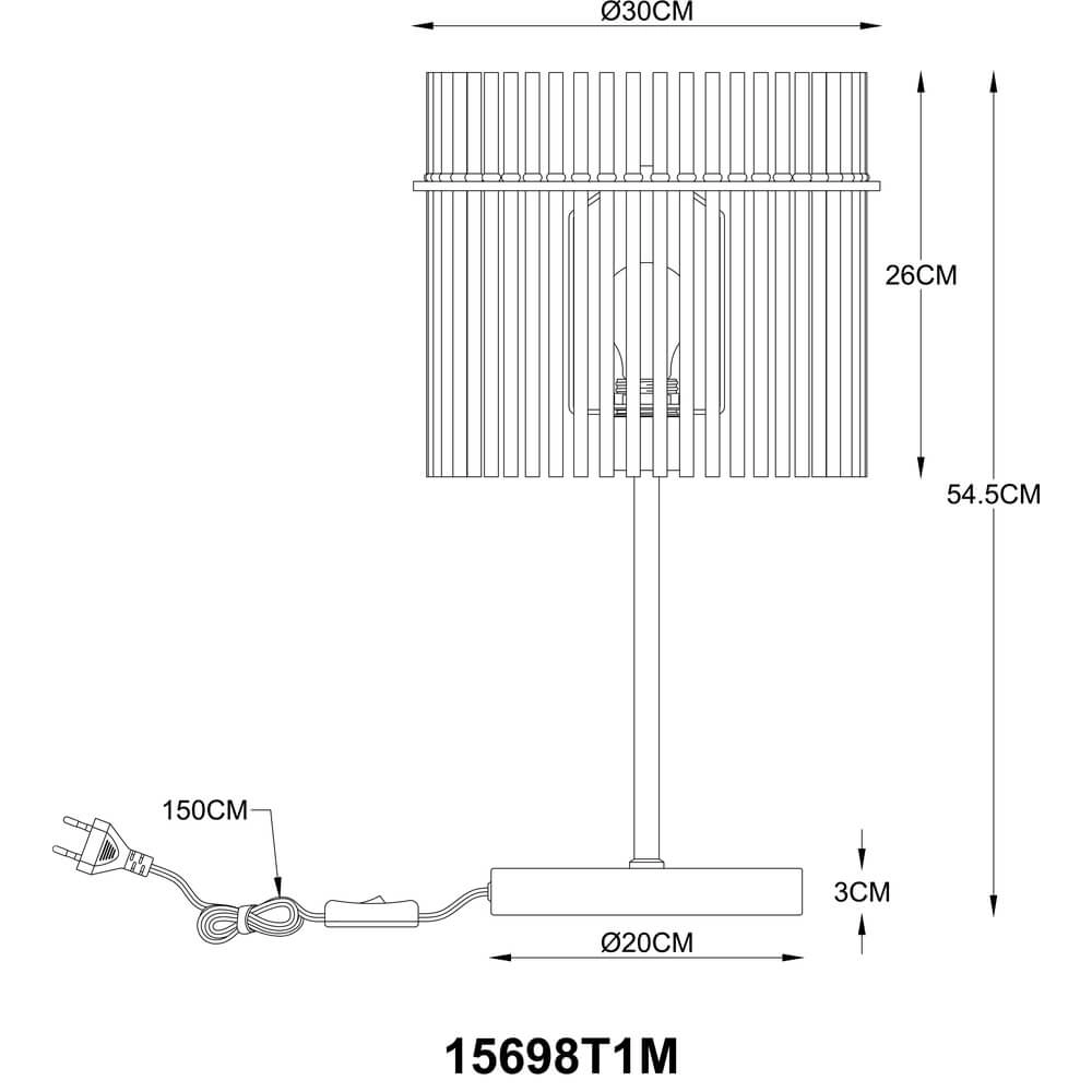 Gouden tafellamp Gorley met glas Ø 30cm Globo 9007371475018